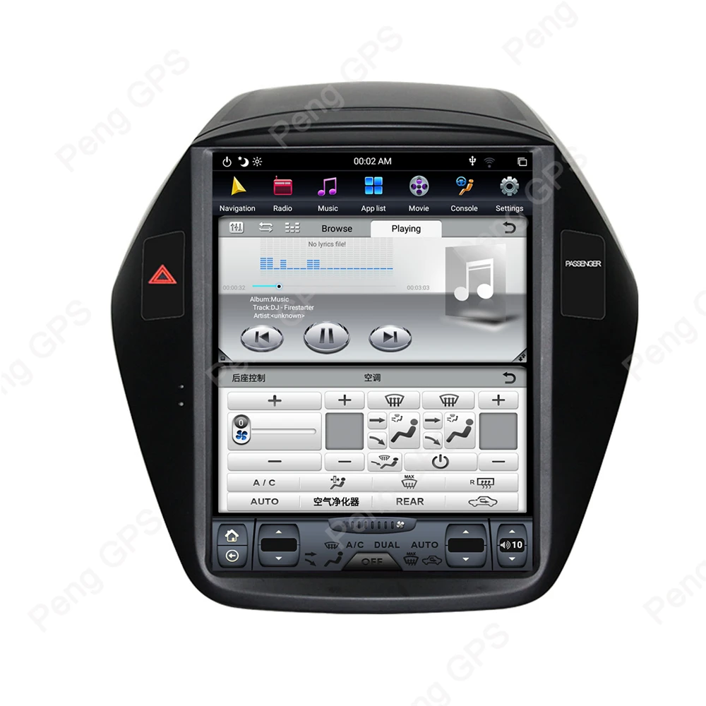 PX-6 Android 8,1 Тесла вертикальный 10," экран для hyundai IX35 2009- аудио плеер 1920*1080 gps навигация 4G+ 64G 4K головное устройство