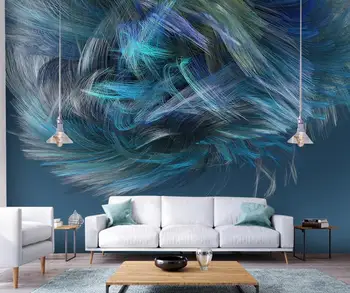 

Abstract Blue Wallpaper Colorful Stripe Wall Mural Waterproof for Living Room TV Backdrop Luxury Paper Wall Decor Contact Paper