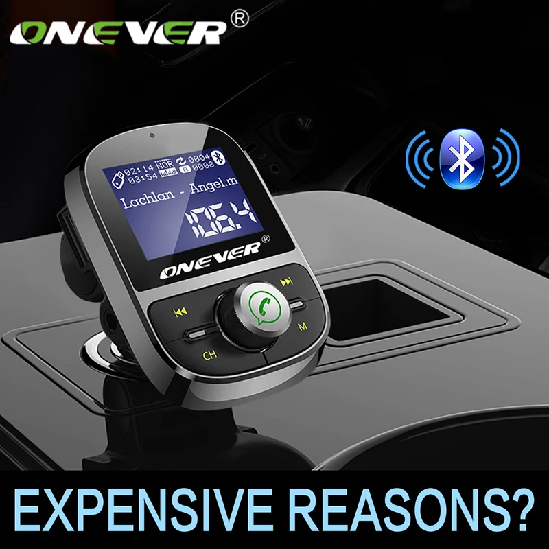 Onever fm передатчик Беспроводной Bluetooth Hands free Car Kit модулятор аудио автомобиля Mp3