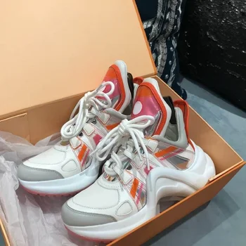 

New Flats Shoes Women Sneakers Women Brand Ladies Shoes Cozy Sport Dad Shoes Cross-tied Zapatos De Mujer Luxury Sapato Feminino