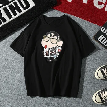 

Summer new women's street letter characters print loose short-sleeved T-shirt 22.14