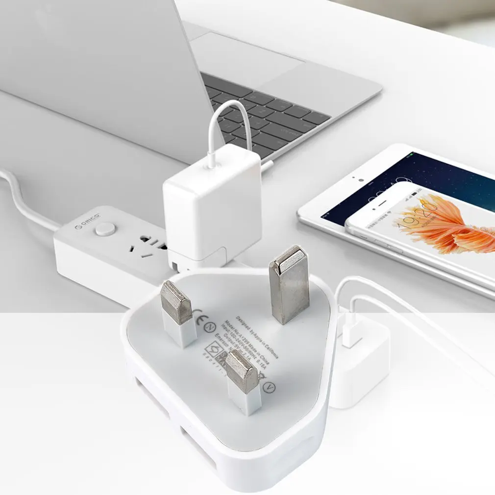 Зарядное устройство с двумя usb-портами 5V 2.1A британское стандартное зарядное устройство для смартфона