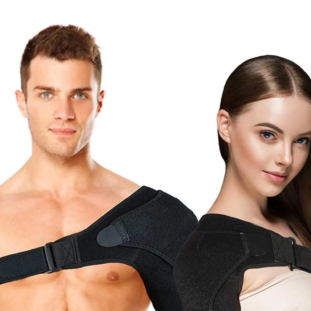 Sports Shoulder Warmer Adjustable Sports Shoulder Sport Double Shoulder Brace Support Strap Wrap Belt Band Pad