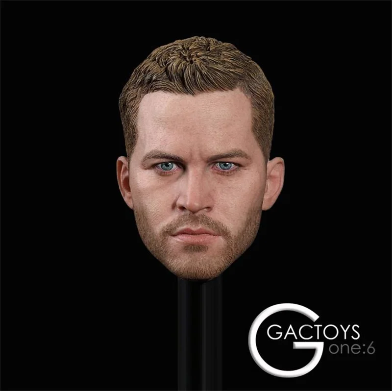 

1/6 Scale GACTOYS GC028 Paul Walker Head Sculpt Brian O'Conner Head Carved Model for 12inch Action Figure DIY Gift