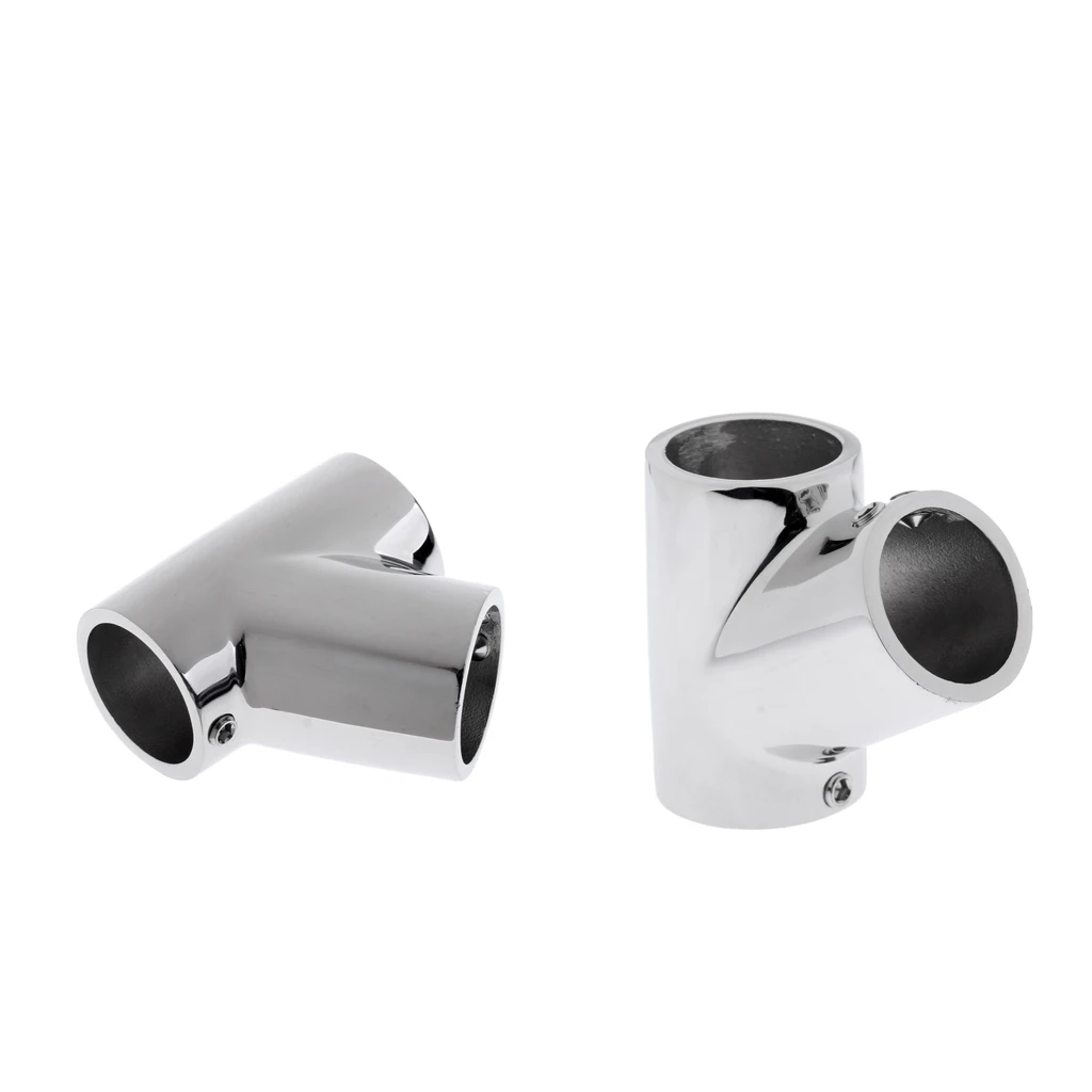 2xHeavy Duty Boat Hand Rail Fitting 3 Way Corner Elbow Stanchion Base Mount | Автомобили и мотоциклы