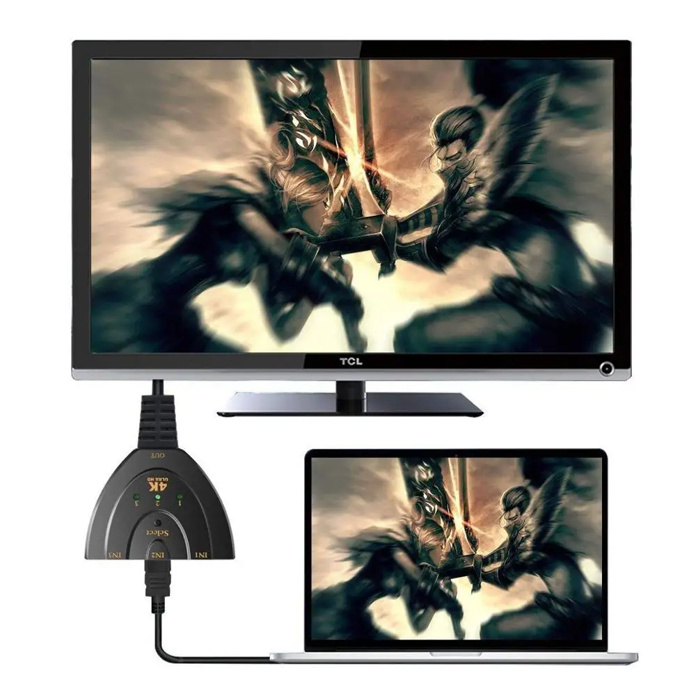 HDMI переключатель 3 порта 4K в 1 выход с высокоскоростным переключателем