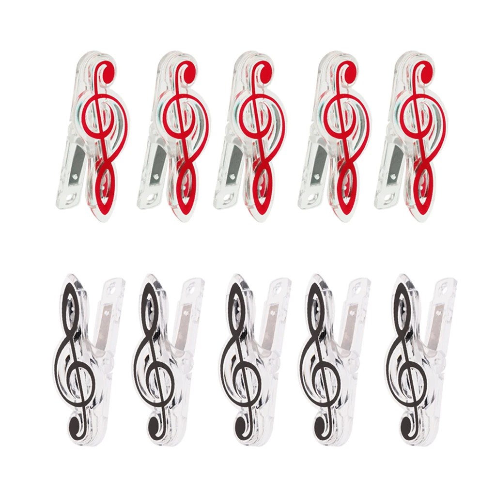 10 Pcs of Pack Music Book Page Music Score Clip Music Stationary for Book
