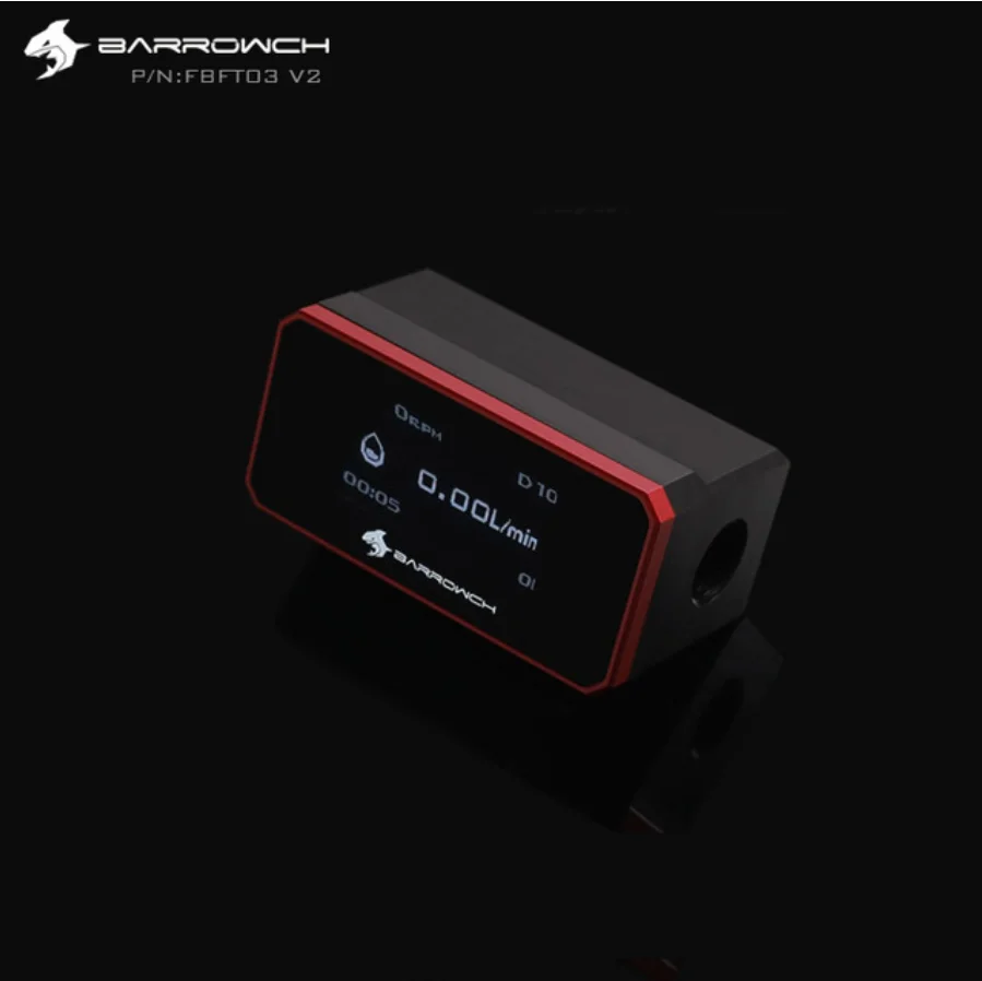 Barrowch FBFT03-V2, цифровой дисплей OLED ротор расходомеры, многоцветная панель из алюминиевого сплава+ пом корпус, обнаружение в реальном времени - Цвет лезвия: red panel