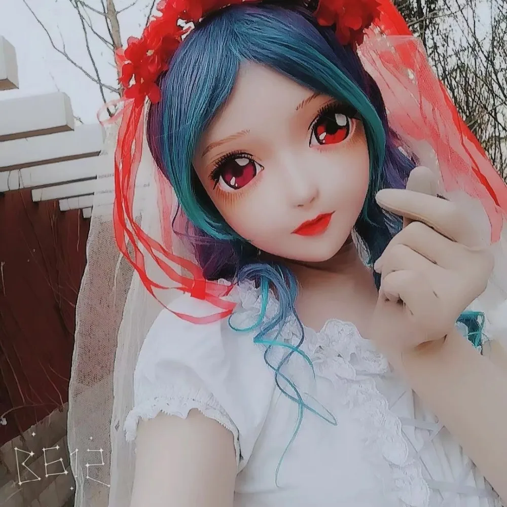 NEW-17) BJD Кигуруми для транссексуалов, Красота макияж Косплэй силиконовая маска Аниме Kigurumi маски резиновые секс куклы