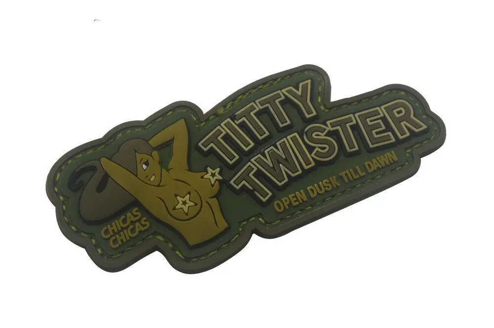 ПВХ патч TITTY TWISTER модный тактический военный боевой крюк патч Резиновые нашивки повязка боевые значки на одежду рюкзак