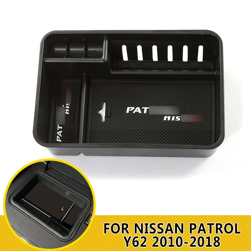Pcmos центральный подлокотник-ящик для хранения перчаток для Nissan Patrol Y62 2010- аксессуары для интерьера укладка уборки Новинка