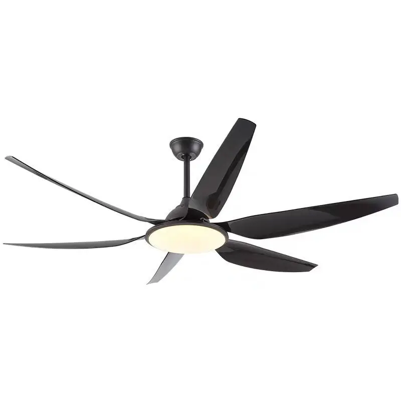 60 inch Nordic large country industrial wind ceiling fan DC LED light American retro remote restaurant living room ceiling fans