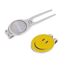 Golf Green Divot инструмент для ремонта паз очиститель+ зажим для шляп для гольфа с шариковым маркером-отличный подарок для гольфа