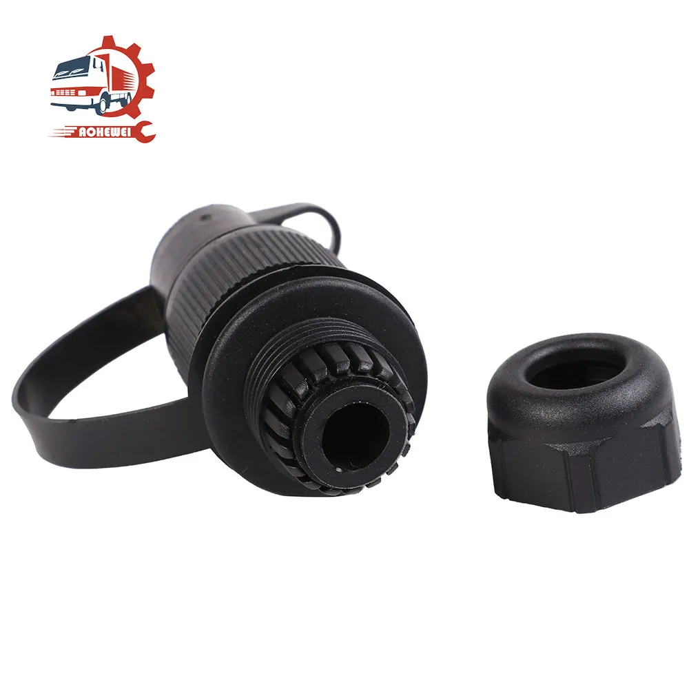 Trailer Plug Adapter Trailer Socket Trailer Plug Socket Trailer Plug AOWEI Trailer Plug 3 Pin EU Socket Connector 3 pole Towbar Adapter Waterproof Cover for Electronic Truck Lorry Caravan Parts