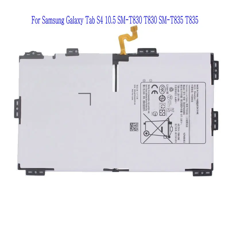 10 шт./лот 7300 мА/ч, EB-BT835ABU Замена планшет Батарея для Samsung Galaxy Tab S4 10,5 SM-T830 T830 SM-T835 T835 Battereis