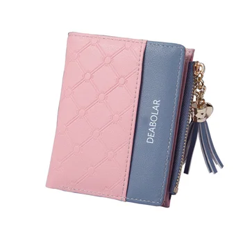 

JHD-DEABOLAR Women's Cute Fashion Purse Long Zip Wallet Coin Card Holder Soft Phone Card Wallets with Tassel