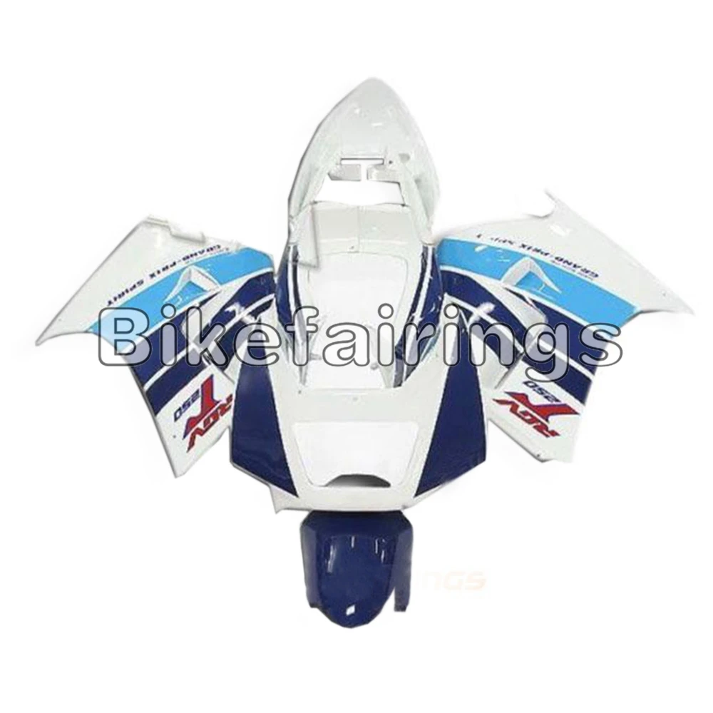 Полный комплект обтекателя Для Suzuki RGV250 VJ21 1988 1989 RGV250 88 89 ABS Пластик мотоциклетный кузов OEM блеск белого и синего цвета, обтекатели
