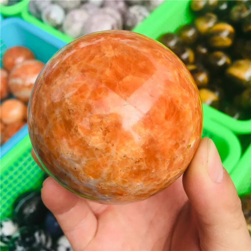 

6cm New natural crystal quartz sunstone crystal ball energy healing