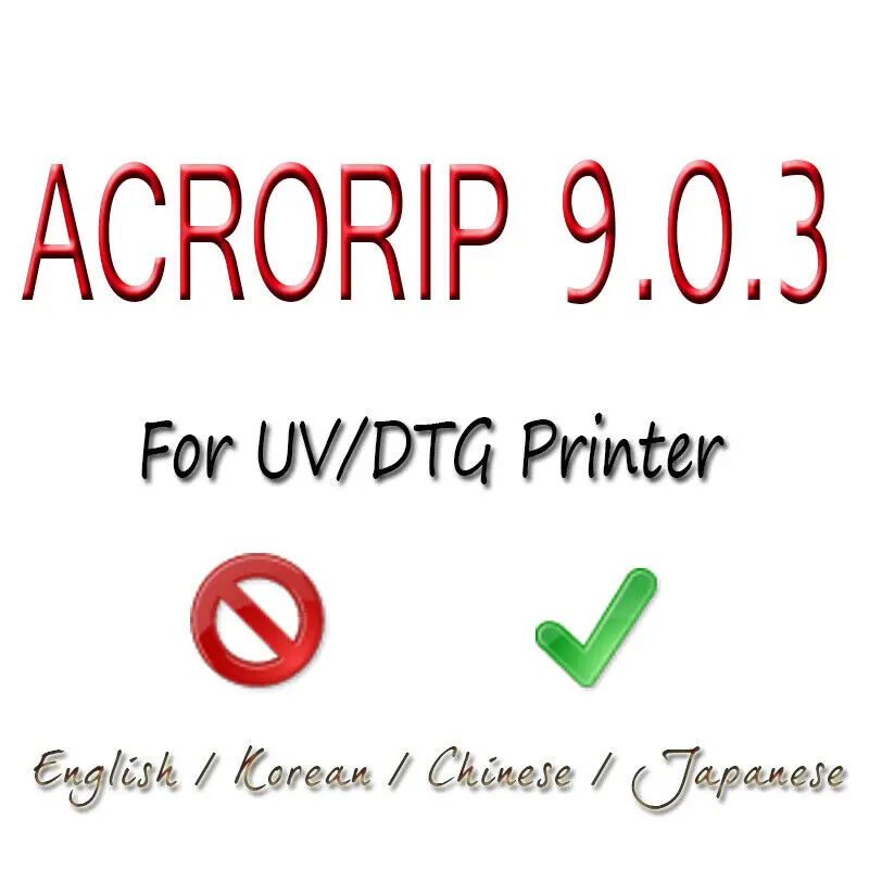 Новое программное обеспечение AcroRIP White ver 9,0 RIP с замком ключ с коробкой для Epson UV принтер планшетный струйный принтер Prats 1 шт