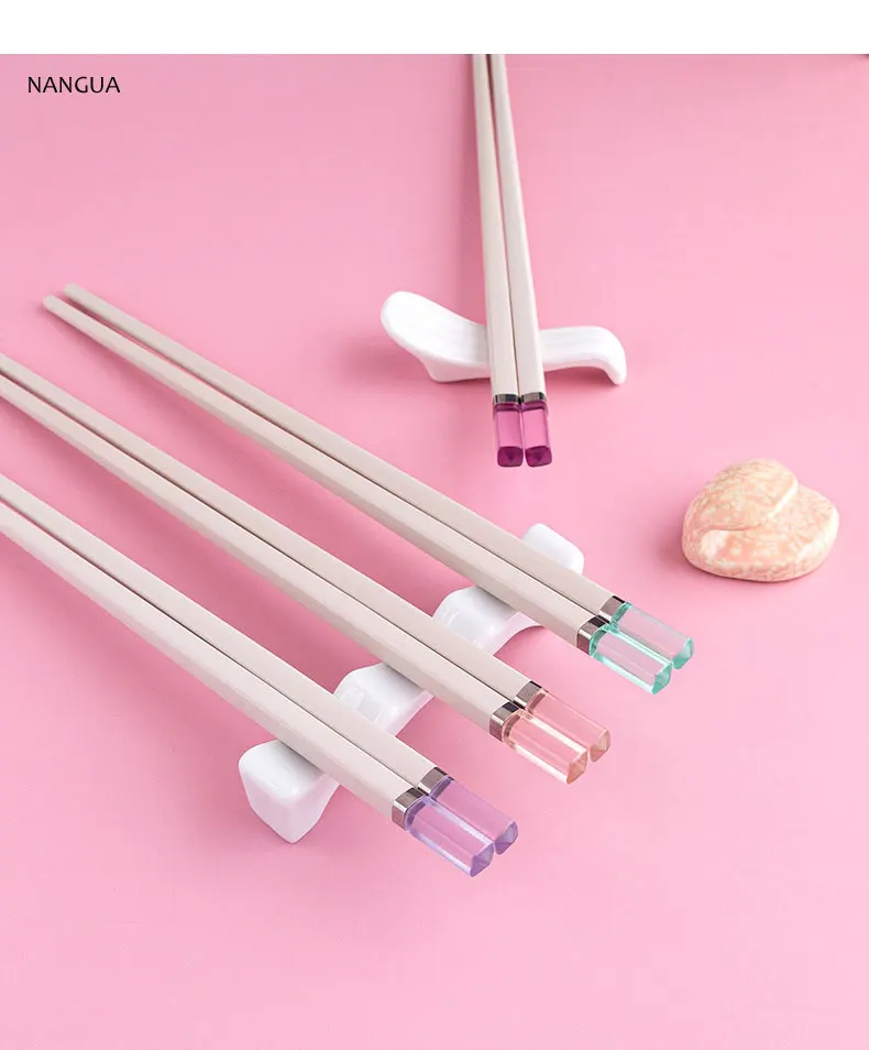 Amber Candy Color Chopsticks 5 pairs - 14 - Kawaii Mix