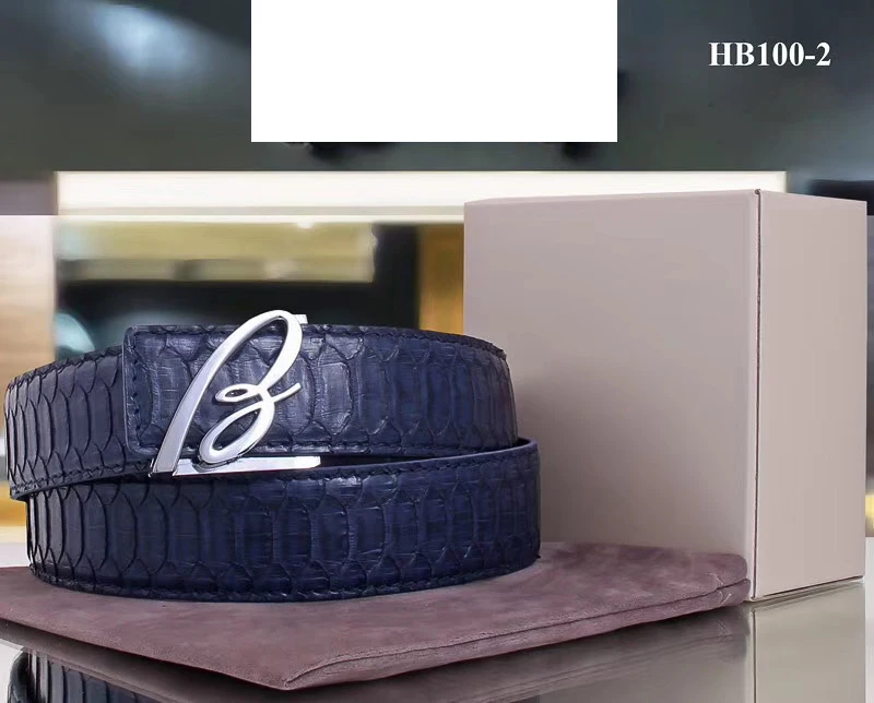 Navy Blue Пояс миллионера змеиной кожи для мужчин Новая мода Бизнес Англия сплав Пряжка высокое качество большой размер 105-130 см - Цвет: Navy Blue