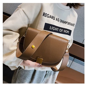 

Luxury Women PU Leather Handbag High Quality PU Shoulder Bag Brand Designer Small Crossbody Bag for women 2019 Ladies Saddle bag
