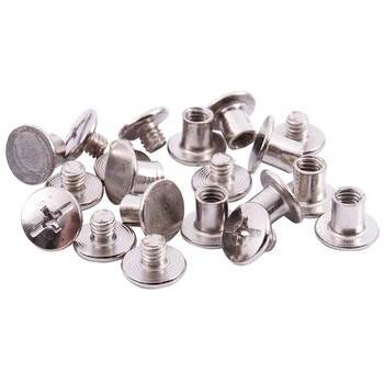 

New Album Scrapbooking 5mmx6mm Nickel Plated Surrounding Chicago Screw Provide 10 Pieces