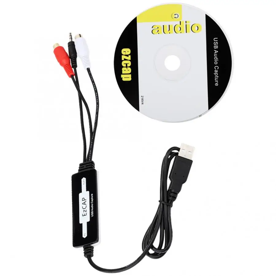 USB Audio Capture Card Stereo Acquisition 3.5mm Interface for Windows XP/for Vista/7/8/8.1/10 | Электроника