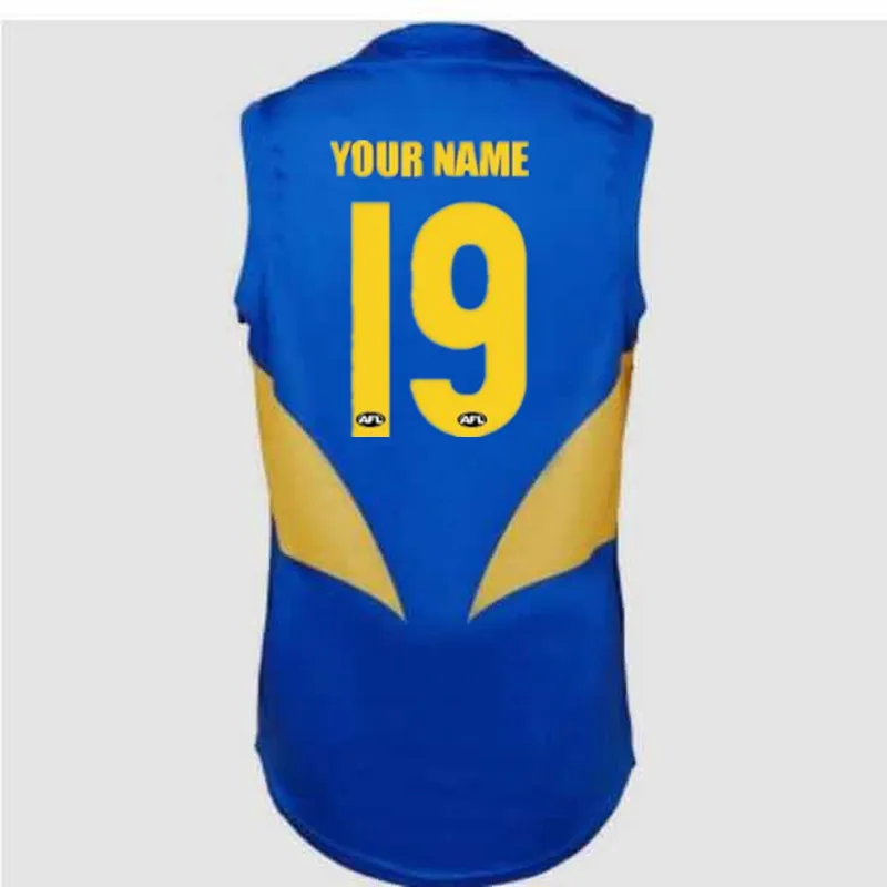 AFL WEST COAST EAGLES мужская домашняя трикотажная одежда, размер S-3XL, принт с именами и цифрами, высокое качество - Цвет: Print name number