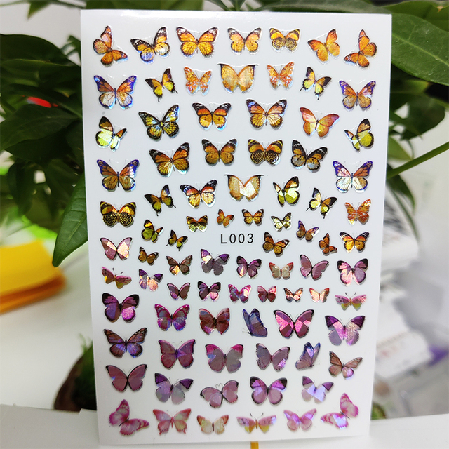 Nail Sticker Waterproof Shining Stickers for Nails Sweet Watermelon Popsicle Fruit Nail Art Decoration Aurora Silver Design