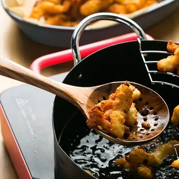 

New Teak Wood Spoon Long Handle Spoon Ladle Big Rice Paddle Wooden Cooking Spoon Skimmer Scoop Wooden Kitchen Utensils