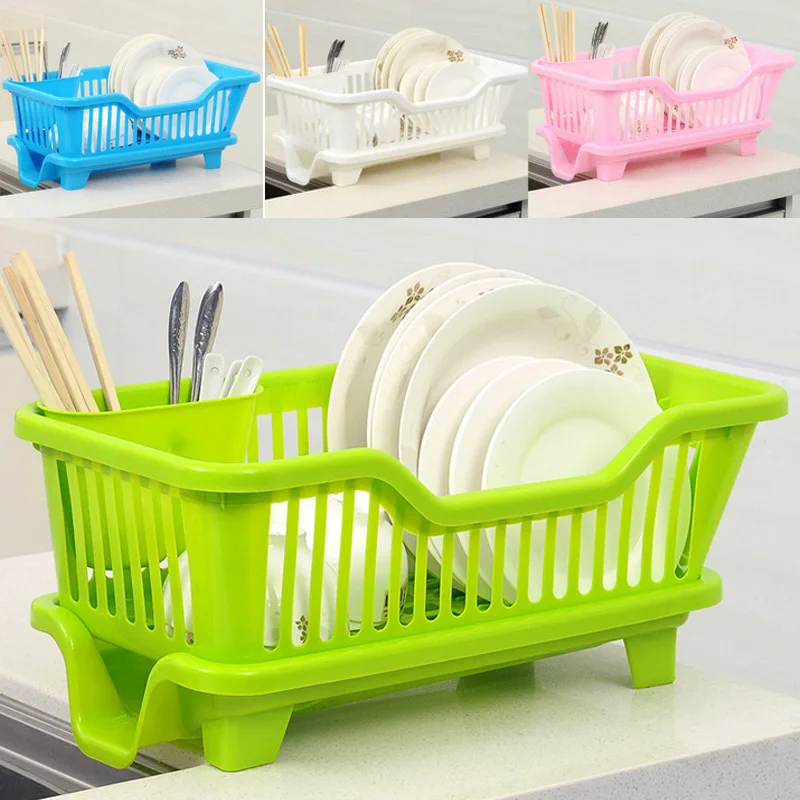 

Kitchen Plastic Dripping Storage Multi Purpose Water Draining Basket Water Draining Dish Rack Storage Shelf Dish Rack Tableware