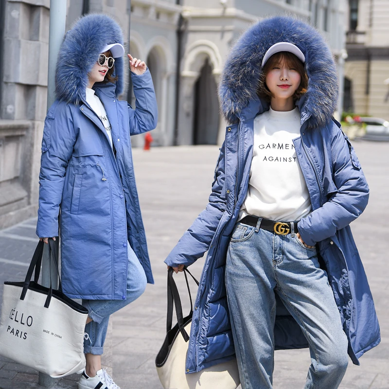 Зимняя куртка большого размера для женщин коллекция 2019 года парка с капюшоном и