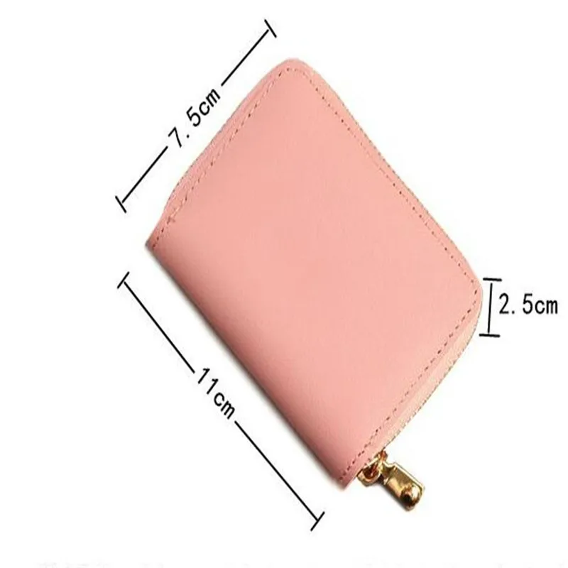 Women/men Business Card Holder Wallet Case Red/black/gray/yellow/blue/purple Credit Card Holder Case 26 Bits Zipper Wallet