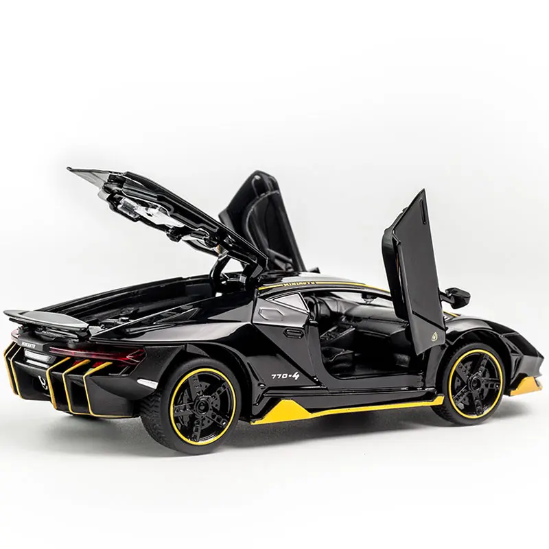 lower price  Hot LP770 1:32 Car Alloy Sports Car Model Diecast Sound Light Super Racing Lifting Tail Car Wheels 