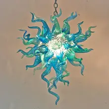 Дизайн выдувные стеклянные люстры Подгонянные цветные для свадебного декора