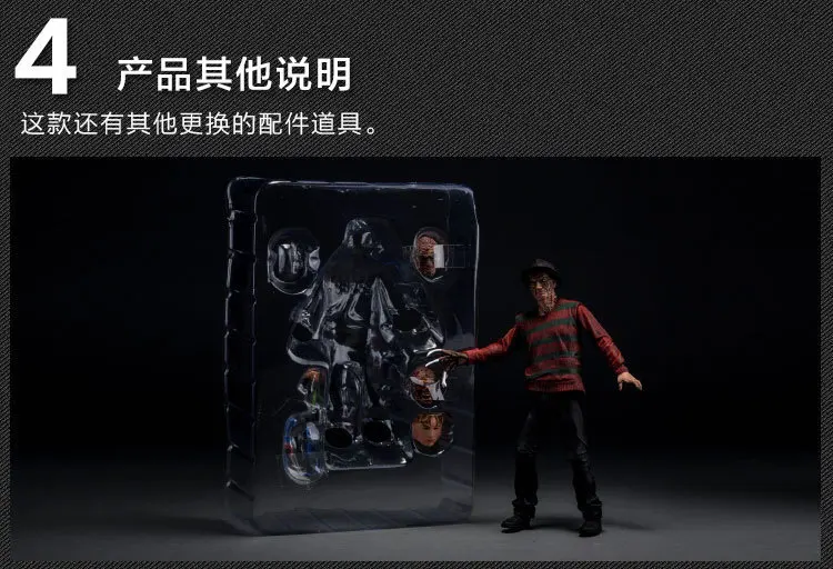 Аниме NECA "Кошмар на улице Вязов" убийца Фредди 7-дюймовый мобильный фигурка