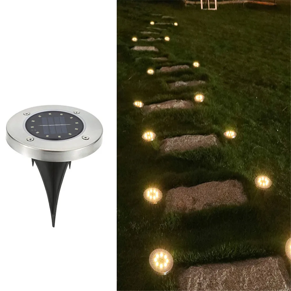 Напольный светильник на солнечной батарее водонепроницаемый IP65 нержавеющая