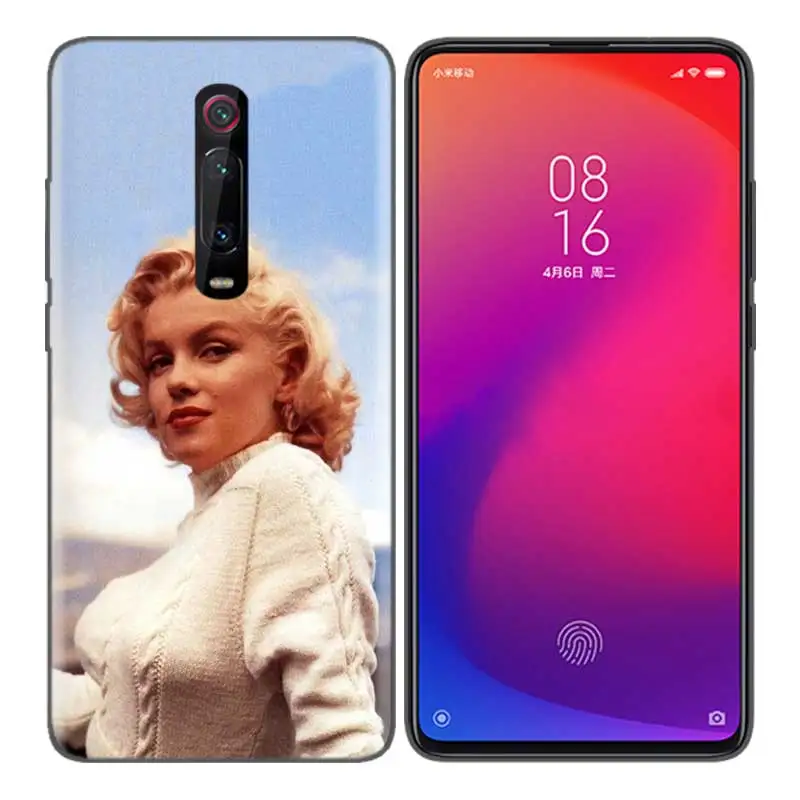 Черный мягкий силиконовый чехол-сумка для Xiaomi mi 9T CC9 Red mi 4 4X5 6 6A 7 7A Note Plus K20 Pro F1 Tampa Fall Marilyn Monroe t - Цвет: Золотой