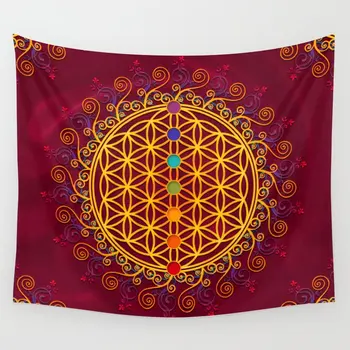 

Flower of Life Yoga Zen Tapestry Wall Hanging Wall Decor Bedroom Home Decoration Wall Tapestry Yoga Mat