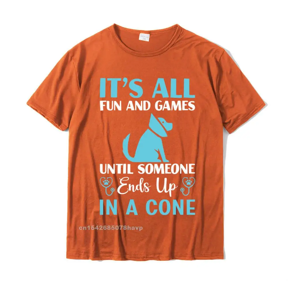 Printing Printed On Short Sleeve Tees Summer/Fall O-Neck 100% Cotton Mens T Shirts Printed On T Shirt 2021 Popular Its All Fun Funny Vet Tech Veterinarians Vet Student Gift Sweatshirt__2489. orange