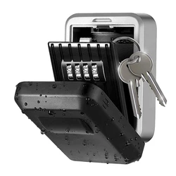 Serrure à clé murale/cadenas à combinaison de 4 chiffres, boîte de sécurité pour le bureau et la maison 