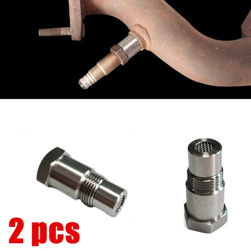 

2pcs Car M18*1.5 Catalytic Converter Oxygen Sensor Adapters Tool Parts Eliminator Catalytic Filter O2 CEL SES DTC For Off Road