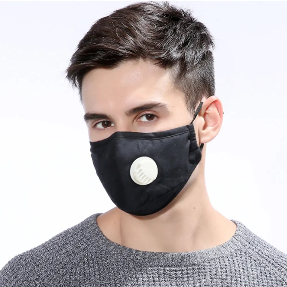 Outdoor Dust Mask PM2.5 Cotton Protection With Breathing Valve Filter Anti-fog Mask Anti Fog Haze Respirator Reusable Face Mask