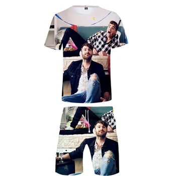

2019 The Chainsmokers two piece set tshirt and shorts Harajuku men The Chainsmokers t shirt streetwear harajuku Short Sleeve
