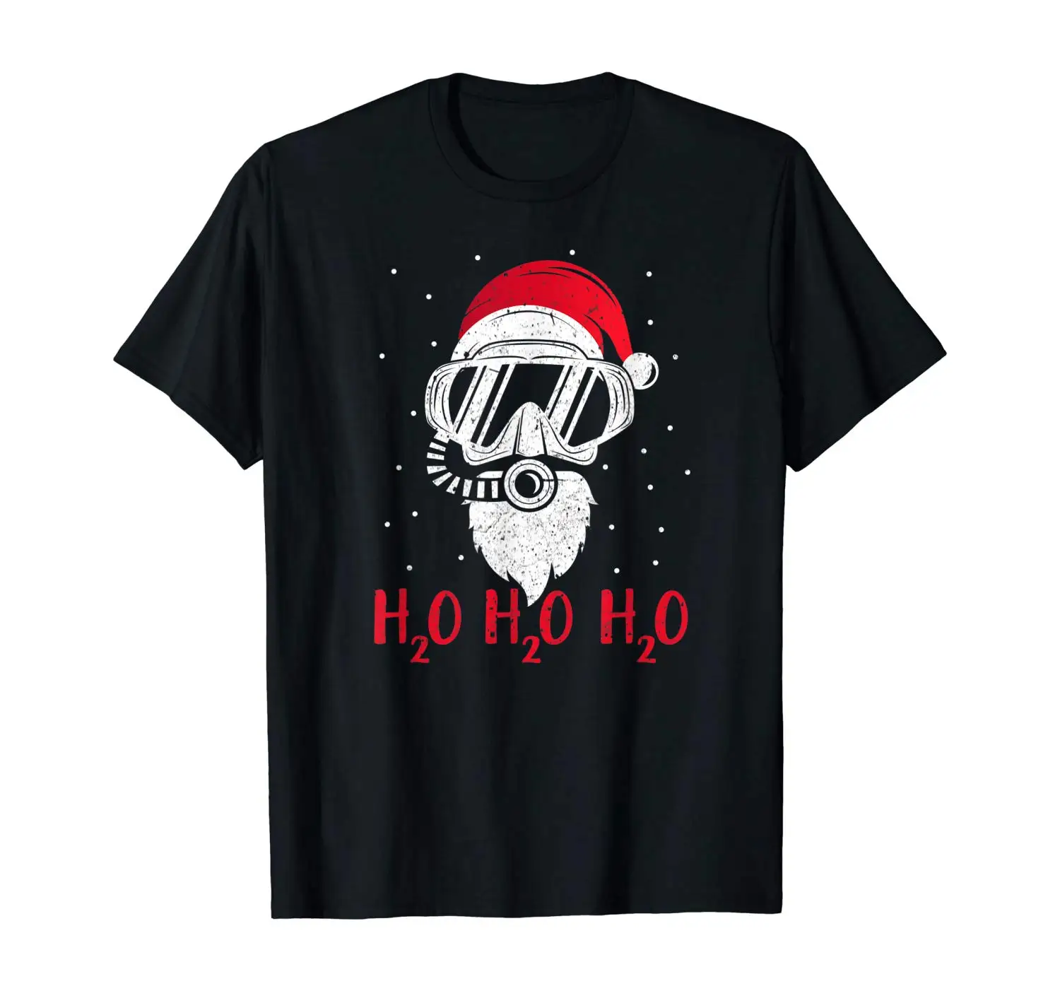 Diving Santa H2O funny Christmas Dive XMAS Gift T-Shirt | Мужская одежда