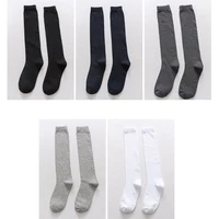 Chaussettes longues pour hommes de marque, décontractées, en coton peigné, classiques, unies, pour affaires, cadeau de fête ou de mariage, confortables, noires, Sokken 6