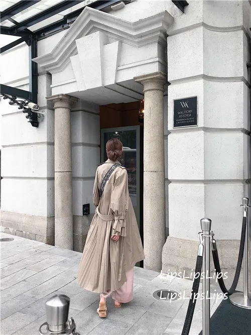 19 осенние длинные ветровки свободные женские пальто мода Moda Mujer одежда манто Туника Тренч Подиум Twotwinstyle