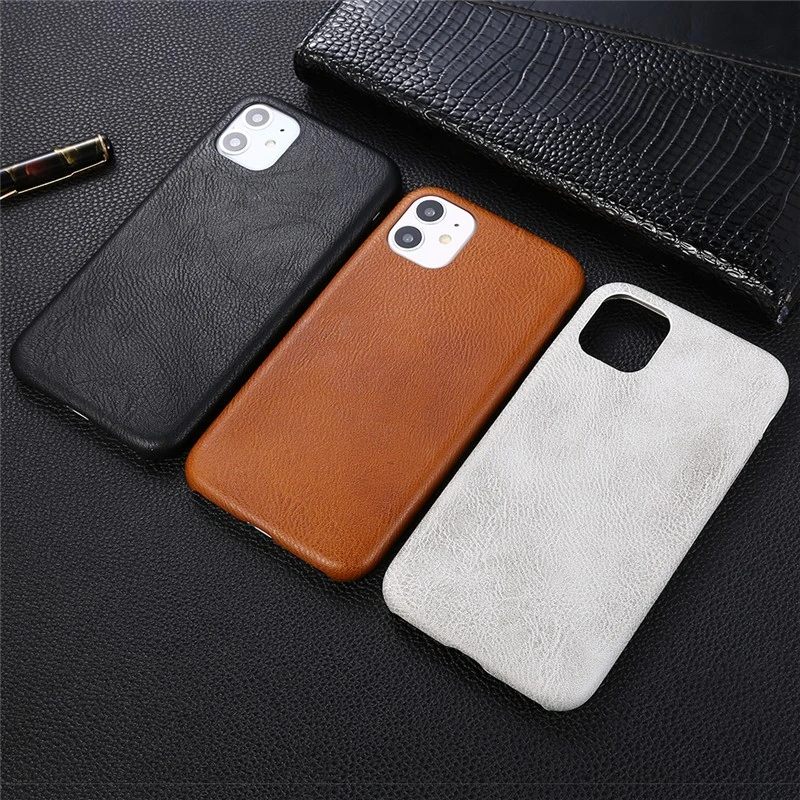 Business Solid color Couples Phone Cover Case For Iphone X 11 pro Xs Max Xr 10 8 7 Plus se 4.7 Luxury pu leather Coque Fundas iphone 13 mini waterproof case