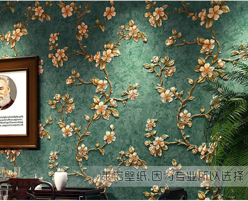 American Garden Small Flower Non-woven Wallpaper Retro Vine Bedroom Living Room TV Background Wall Paper
